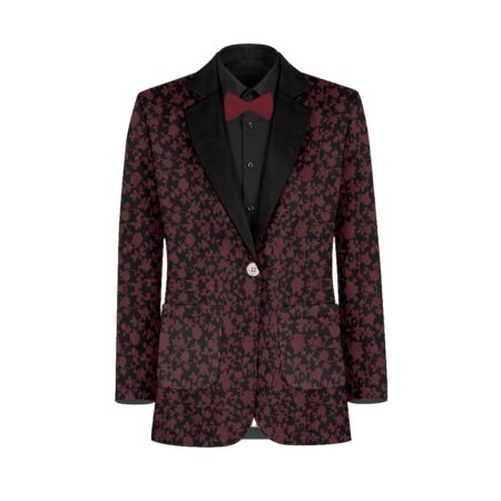 Bean Red Black Vines Suit and Tuxedo – Exact Color Match for Lulus Bridesmaid Dresses