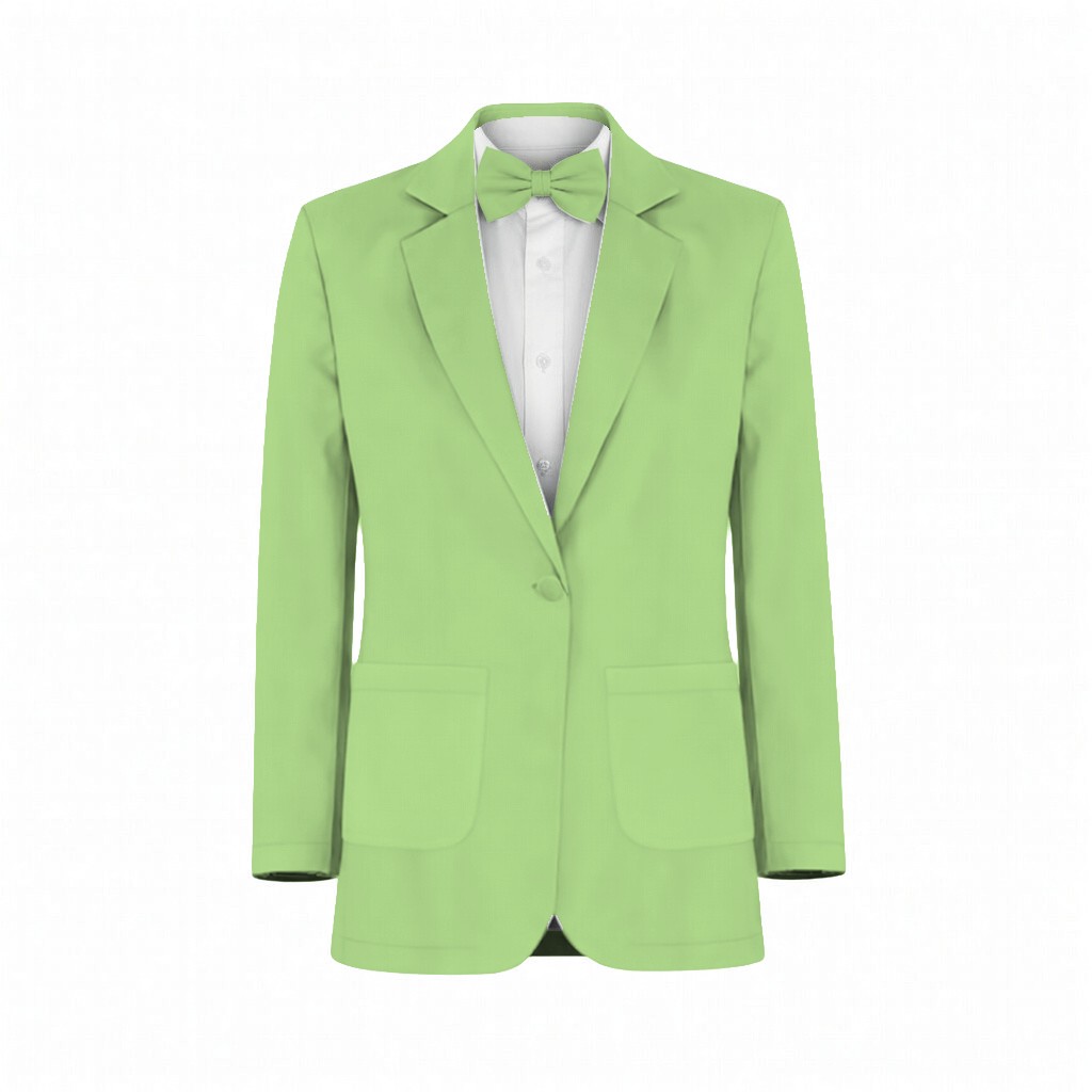 Lime Green Satin Suit and Tuxedo – Exact Color Match for Lulus Bridesmaid Dresses - Image 2