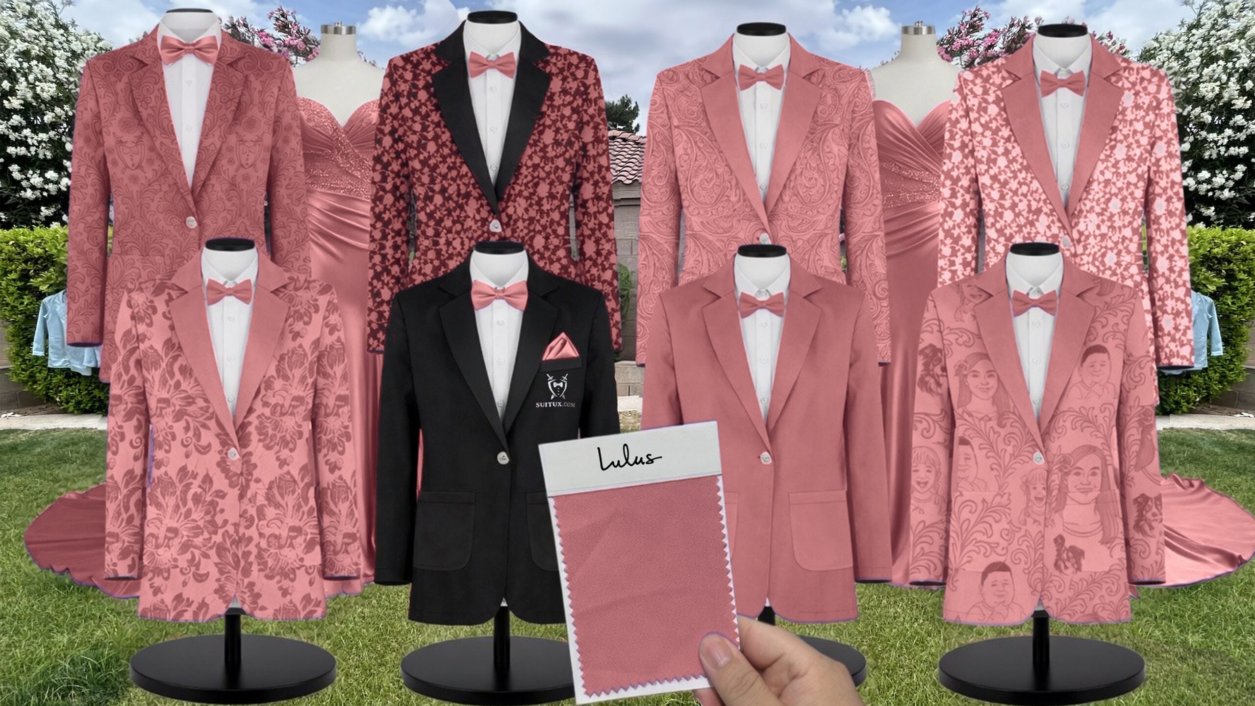Lulus Rusty Rose Satin suit color match