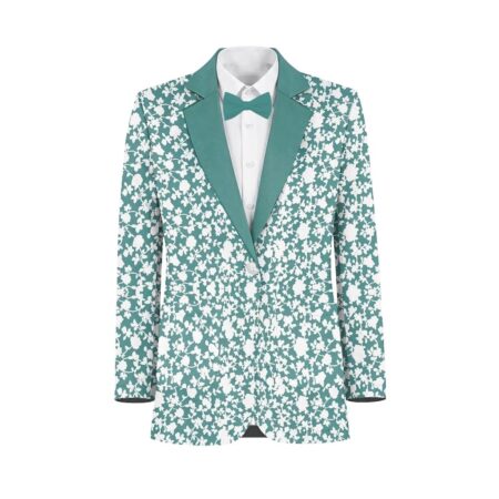 Turquoise White Vines Suit and Tuxedo – Exact Color Match for Lulus Bridesmaid Dresses