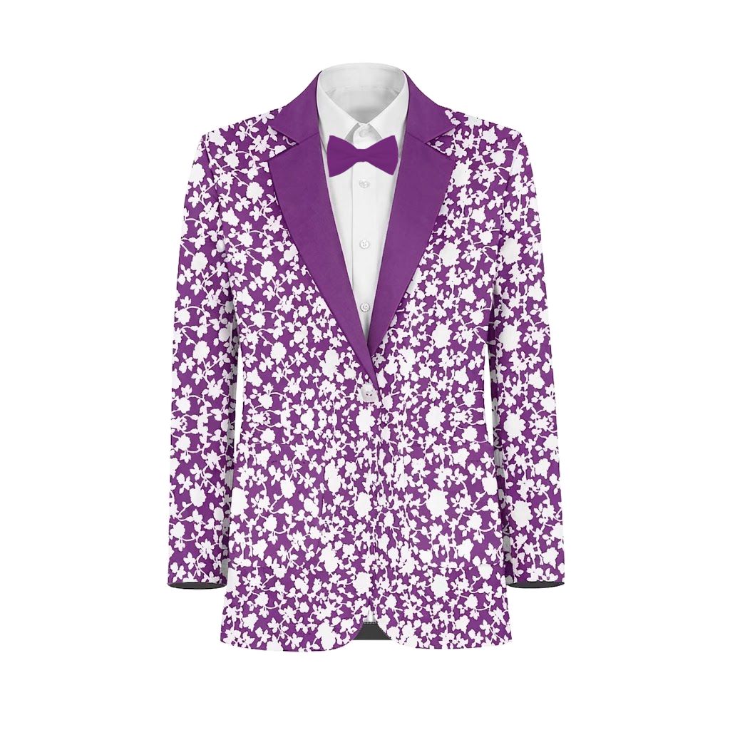 Violet White Vines Suit and Tuxedo – Exact Color Match for Lulus Bridesmaid Dresses - Image 2