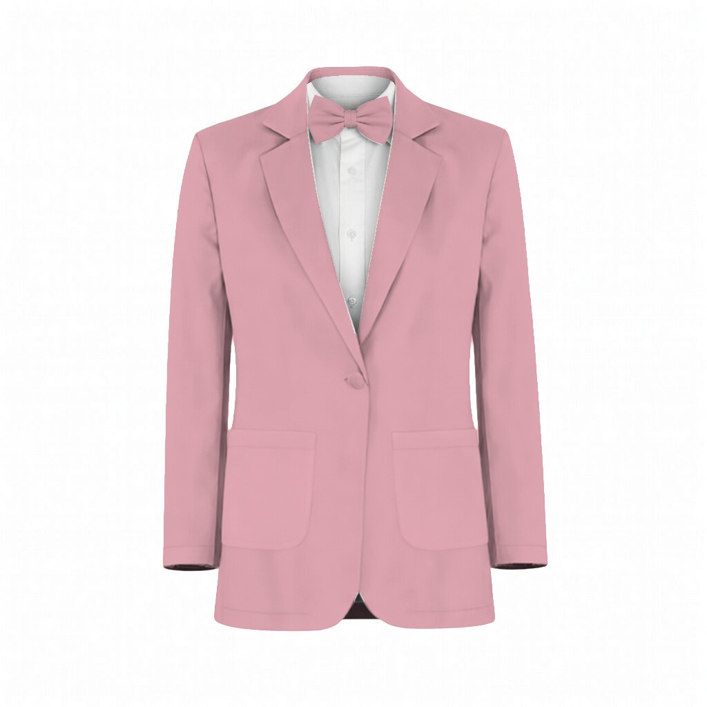 Light Pink Luxe Satin Suit and Tuxedo – Exact Color Match for Show Me Your Mumu Bridesmaid Dresses - Image 2