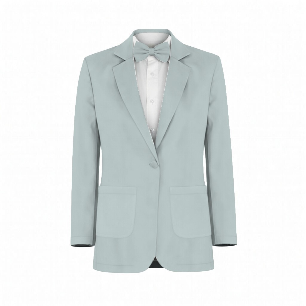 Silver Sage Luxe Satin Suit and Tuxedo – Exact Color Match for Show Me Your Mumu Bridesmaid Dresses - Image 2