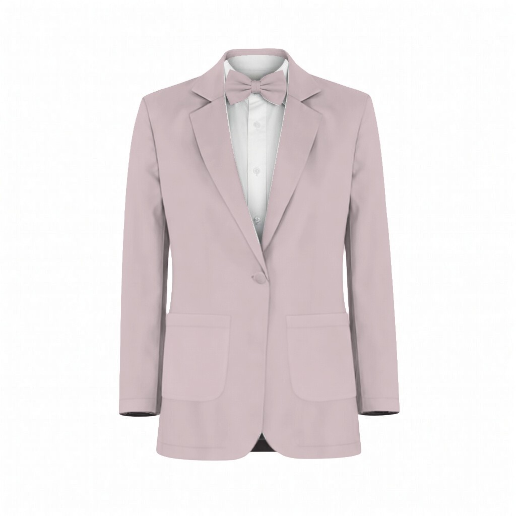 Baby Pink Chiffon Suit and Tuxedo – Exact Color Match for Revelry Bridesmaid Dresses - Image 2