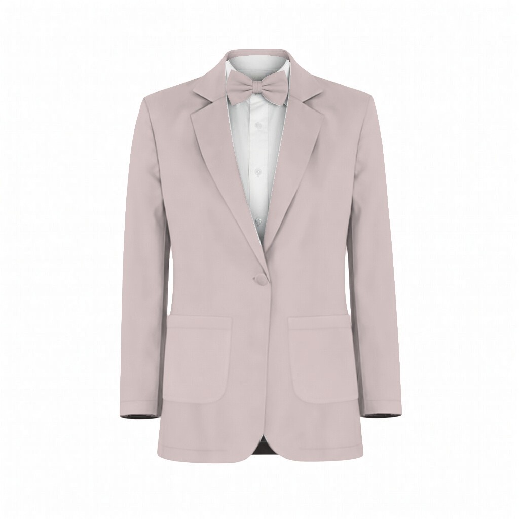 Blush Pink Chiffon Suit and Tuxedo – Exact Color Match for Revelry Bridesmaid Dresses - Image 2
