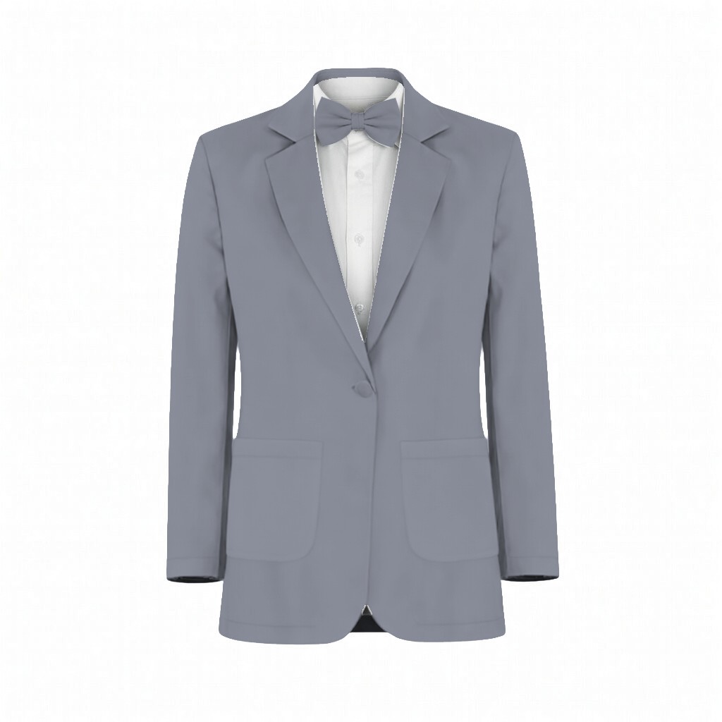 Dusty Blue Chiffon Suit and Tuxedo – Exact Color Match for Revelry Bridesmaid Dresses - Image 2