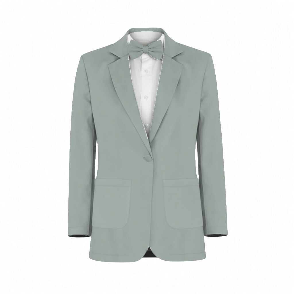 Sage Blossom Chiffon Floral Print Suit and Tuxedo – Exact Color Match for Revelry Bridesmaid Dresses - Image 2