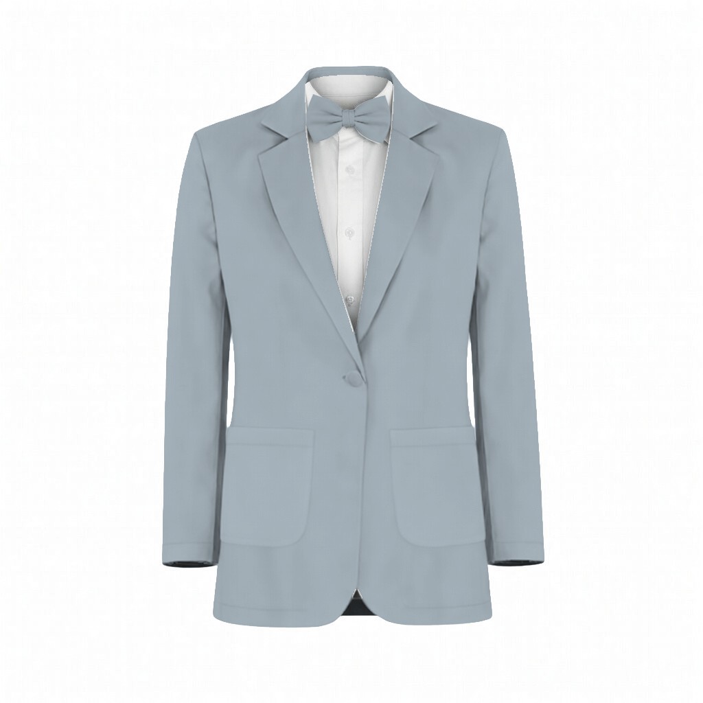 Sky Blue Blossom Chiffon Floral Print Suit and Tuxedo – Exact Color Match for Revelry Bridesmaid Dresses - Image 2