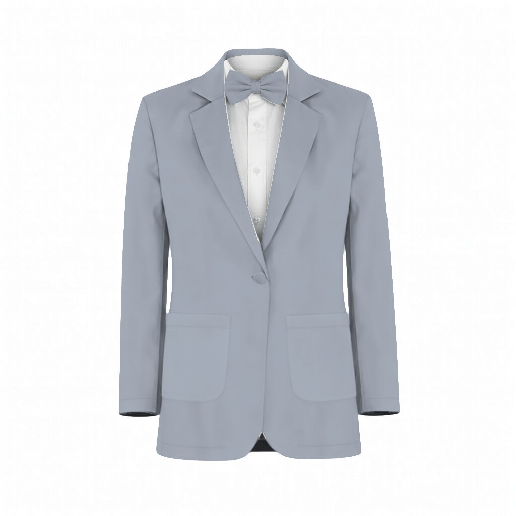 Sky Blue Garden Chiffon Floral Print Suit and Tuxedo – Exact Color Match for Revelry Bridesmaid Dresses - Image 2