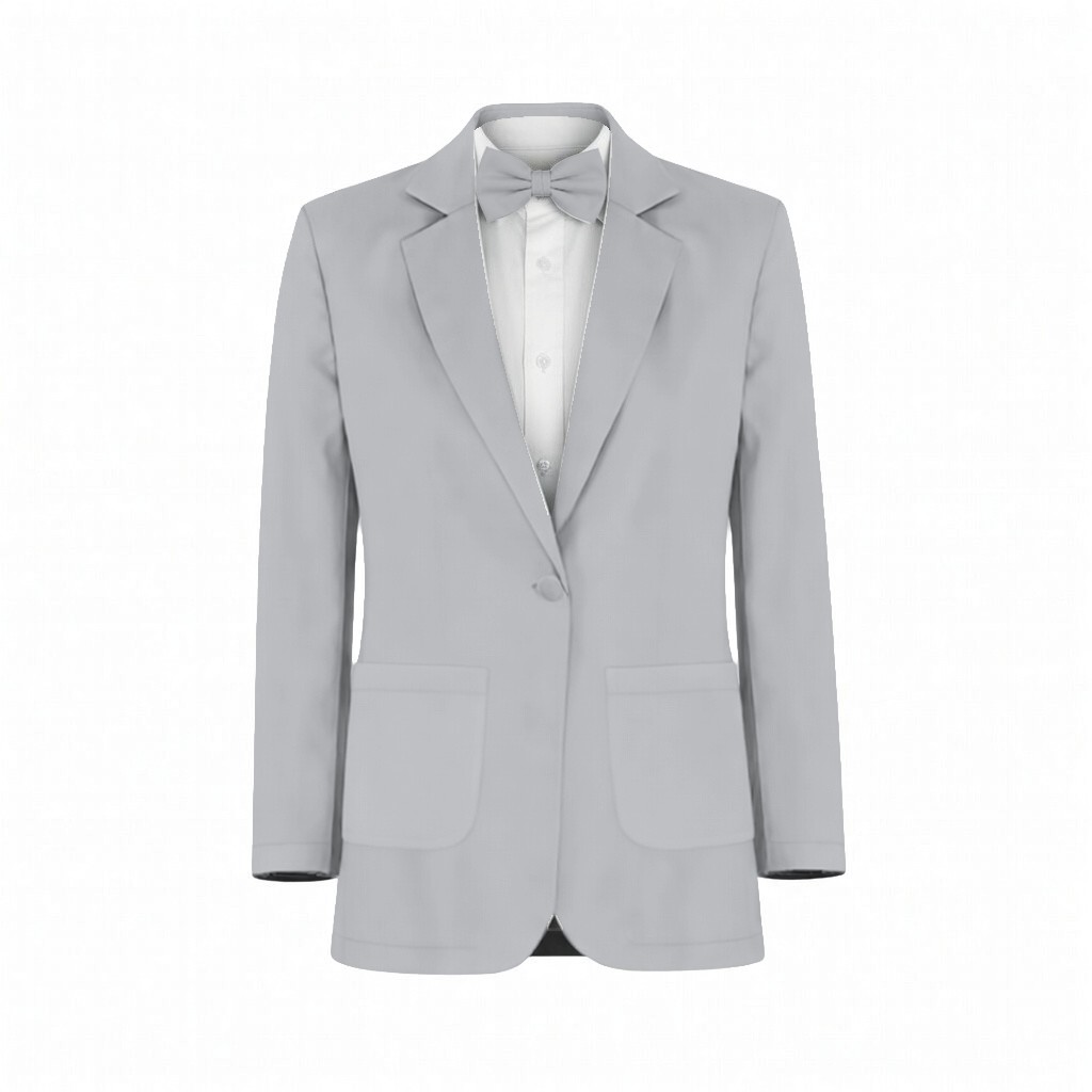 Light Blue Chiffon Suit and Tuxedo – Exact Color Match for Revelry Bridesmaid Dresses - Image 2