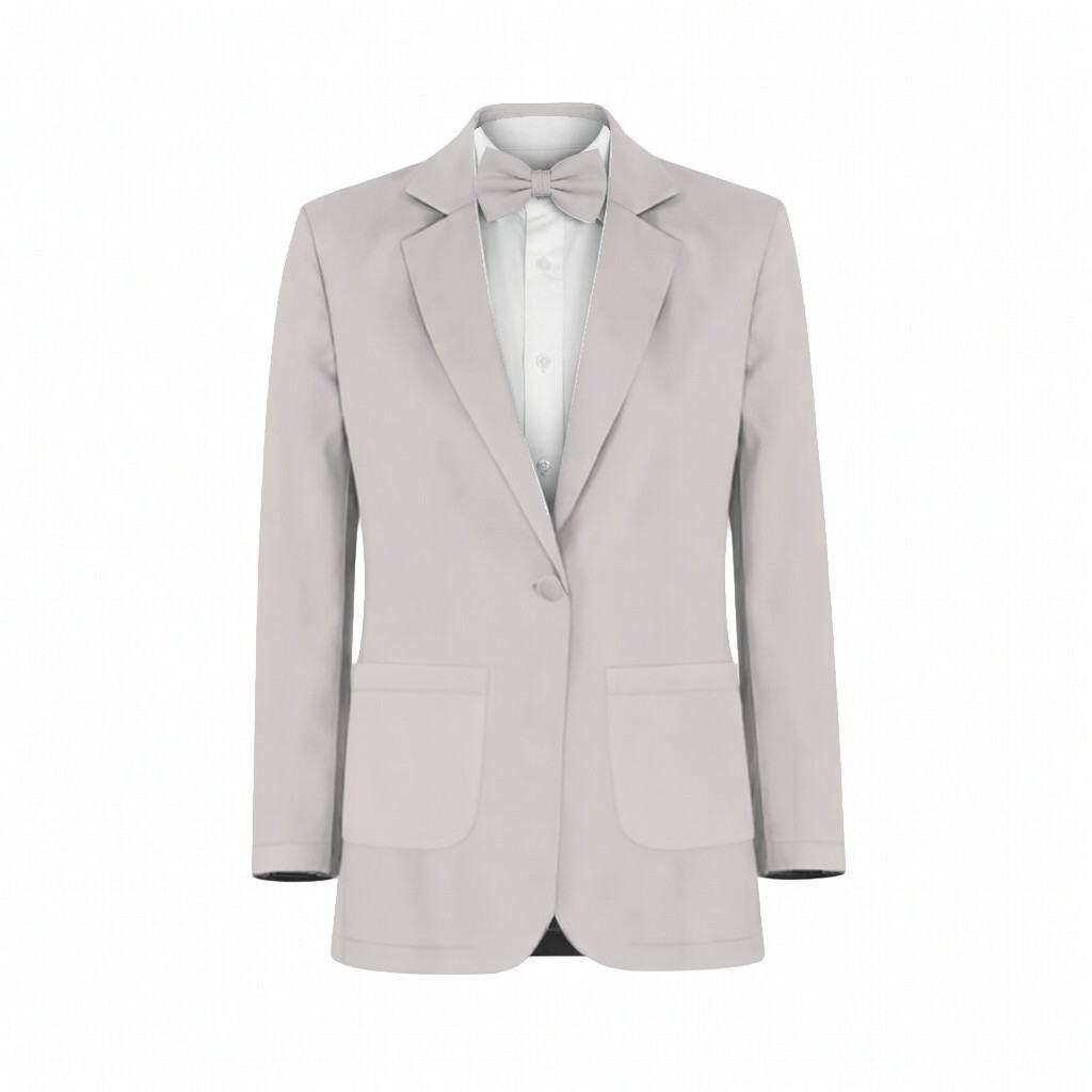 White Pearl Chiffon Suit and Tuxedo – Exact Color Match for Revelry Bridesmaid Dresses - Image 2