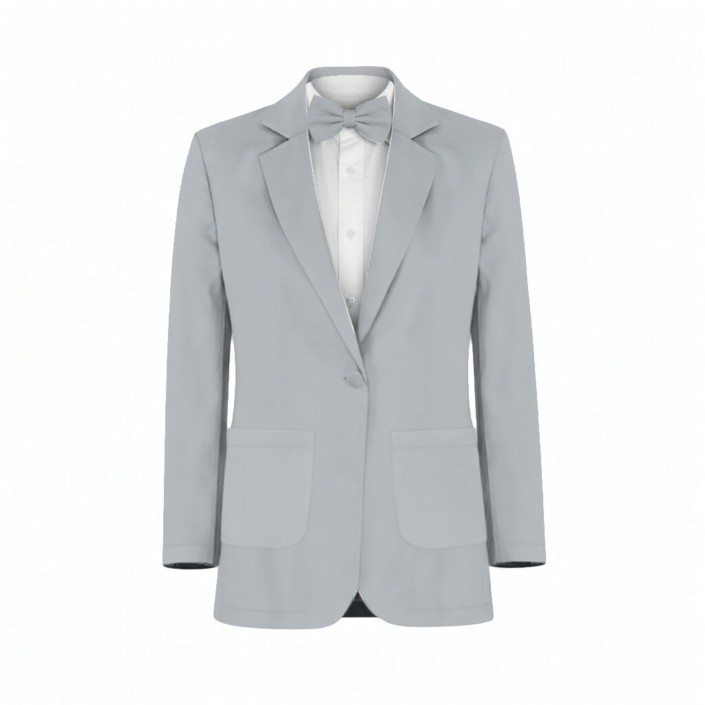 Light Blue Crepe Suit and Tuxedo – Exact Color Match for Revelry Bridesmaid Dresses - Image 2