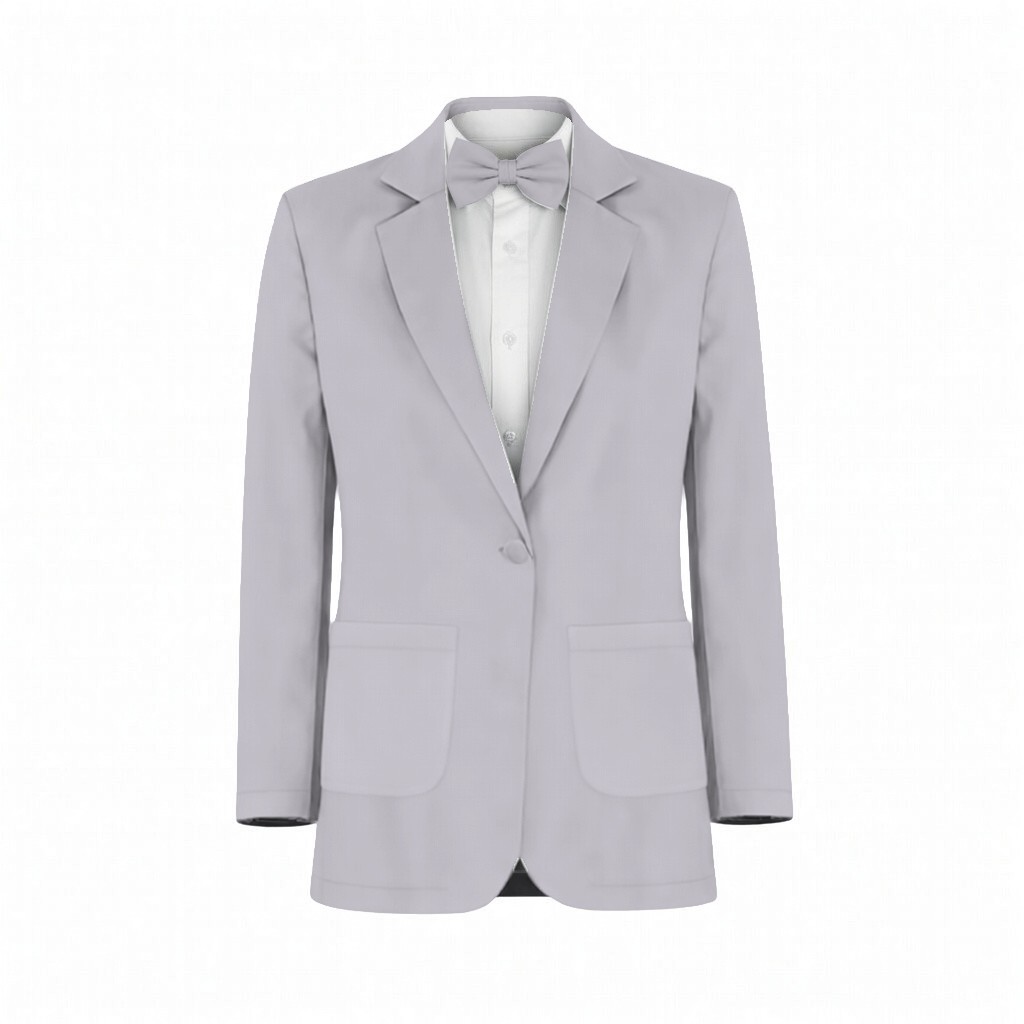 Periwinkle Crepe Suit and Tuxedo – Exact Color Match for Revelry Bridesmaid Dresses - Image 2