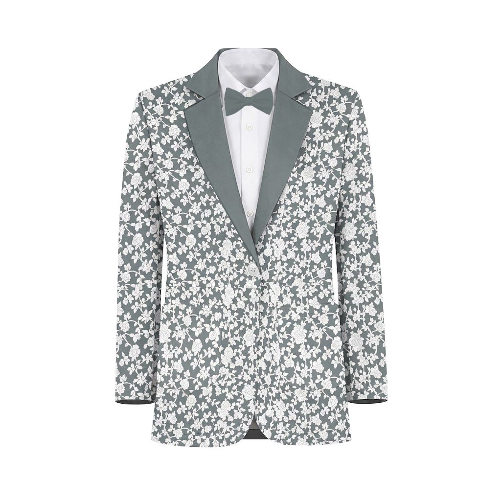 Rosemary White Vines Suit and Tuxedo – Exact Color Match for Revelry Bridesmaid Dresses - Image 2
