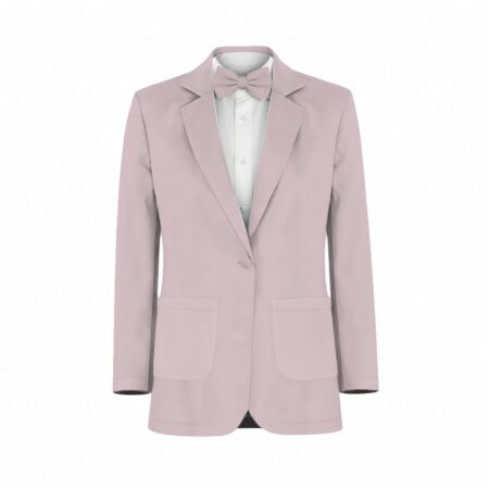 Baby Pink Petit Rose Satin Floral Print Suit and Tuxedo – Exact Color Match for Revelry Bridesmaid Dresses