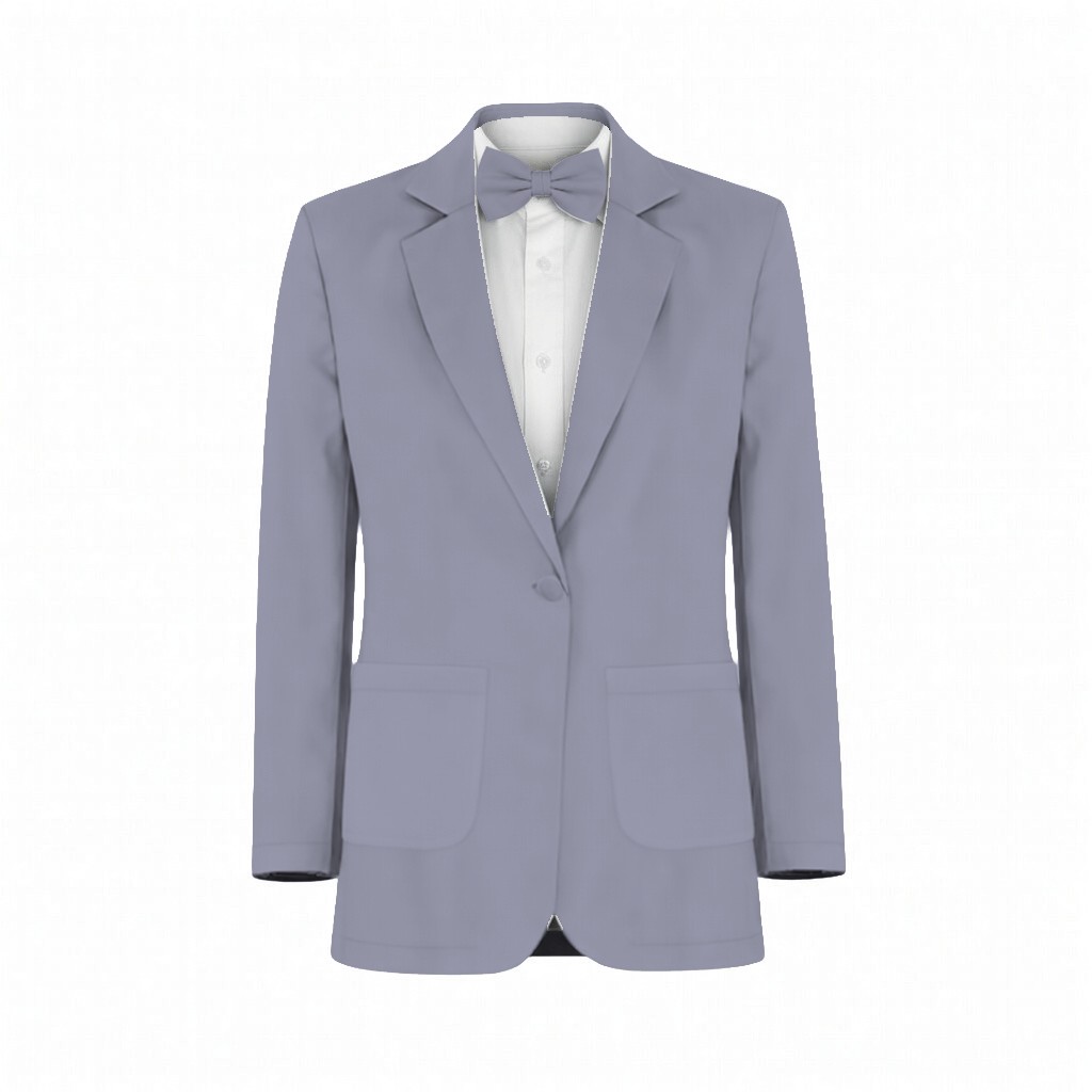 Indie Blue Bouquet Satin Floral Print Suit and Tuxedo – Exact Color Match for Revelry Bridesmaid Dresses - Image 2