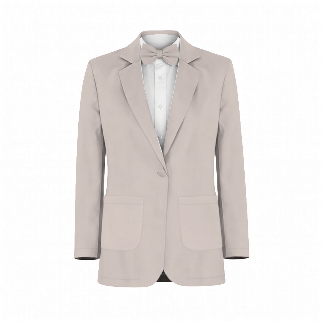 Soft Champagne Satin Suit and Tuxedo – Exact Color Match for Revelry Bridesmaid Dresses - Image 2