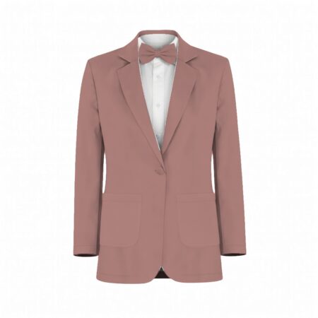 Terracotta Rust Satin Suit and Tuxedo – Exact Color Match for Revelry Bridesmaid Dresses