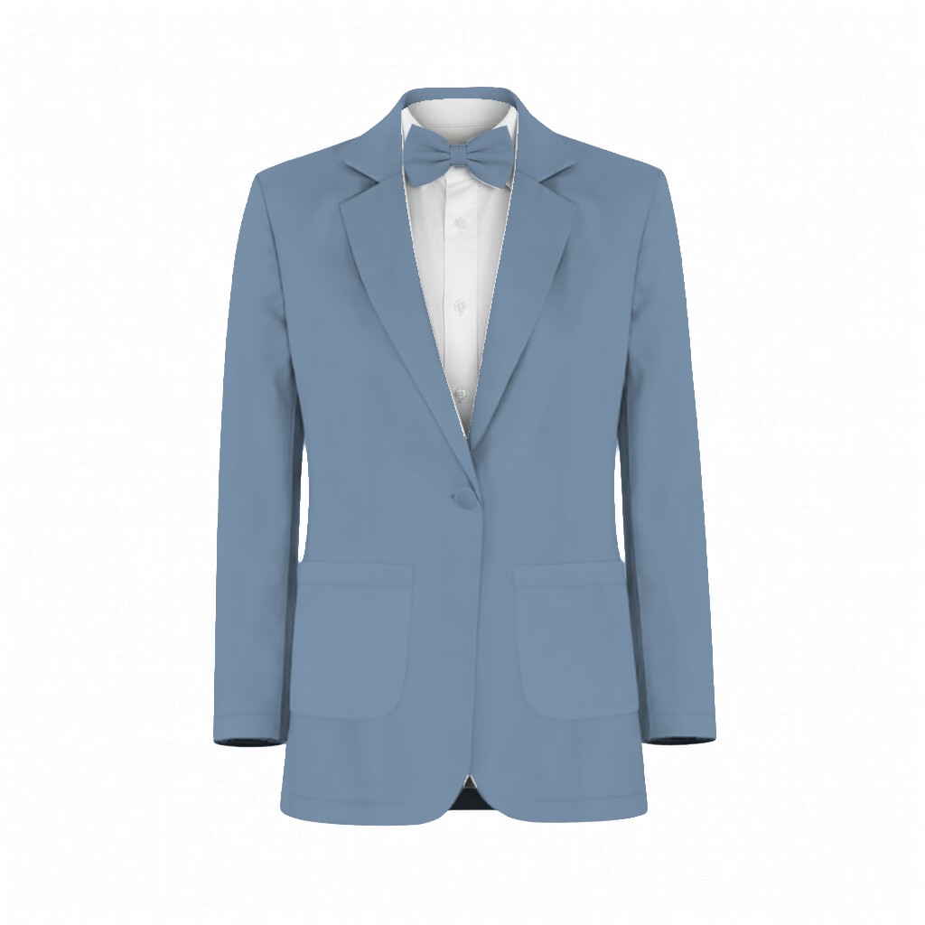 True Blue Satin Suit and Tuxedo – Exact Color Match for Revelry Bridesmaid Dresses - Image 2