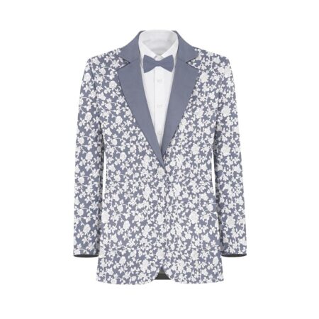 Steal Blue White Vines Suit and Tuxedo – Exact Color Match for Revelry Bridesmaid Dresses