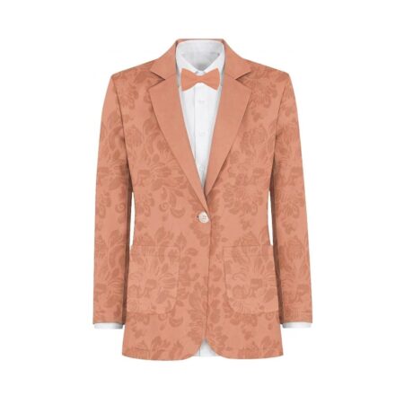 Tangerine Shrubbery Suit and Tuxedo – Exact Color Match for Revelry Bridesmaid Dresses