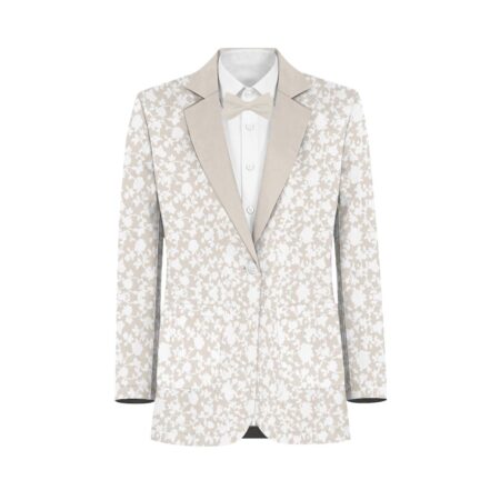 Cream White Vines Suit and Tuxedo – Exact Color Match for Saks Fifth Avenue Bridesmaid Dresses
