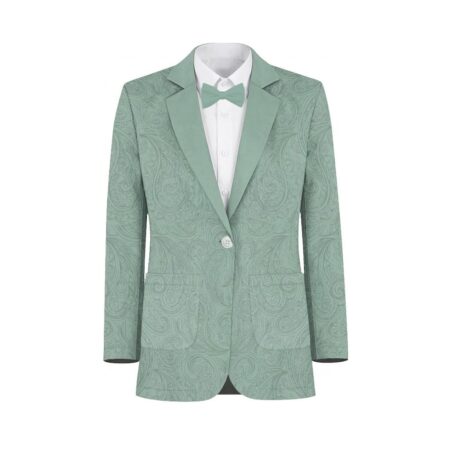 Misty Jade Paisley Suit and Tuxedo – Exact Color Match for Saks Fifth Avenue Bridesmaid Dresses