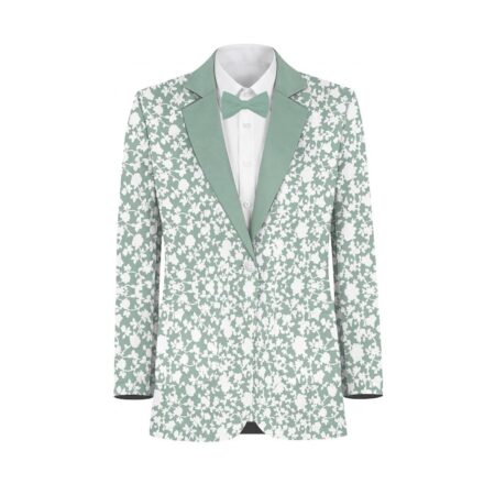 Misty Jade White Vines Suit and Tuxedo – Exact Color Match for Saks Fifth Avenue Bridesmaid Dresses