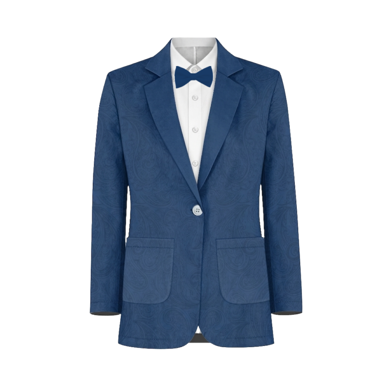 Suits and Tuxedos matching David's Bridal Sapphire Bridesmaid Dresses