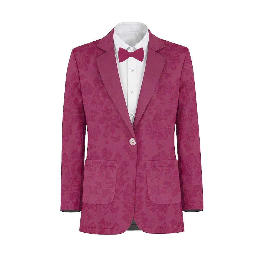 Rich Magenta Shrubbery Suit and Tuxedo – Exact Color Match for Show Me Your Mumu Bridesmaid Dresses - Image 2
