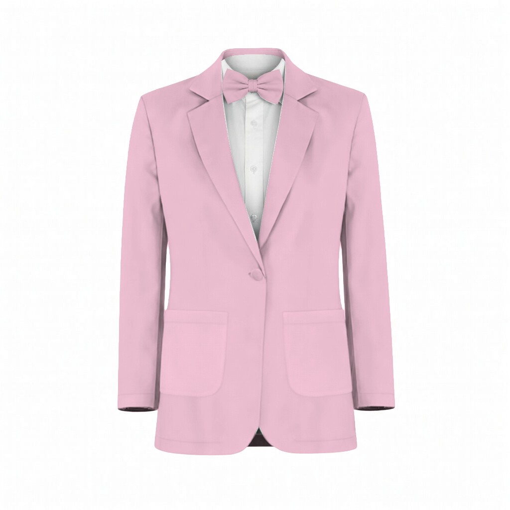 Candy Pink Charmeuse Suit and Tuxedo – Exact Color Match for Stacees Bridesmaid Dresses - Image 2