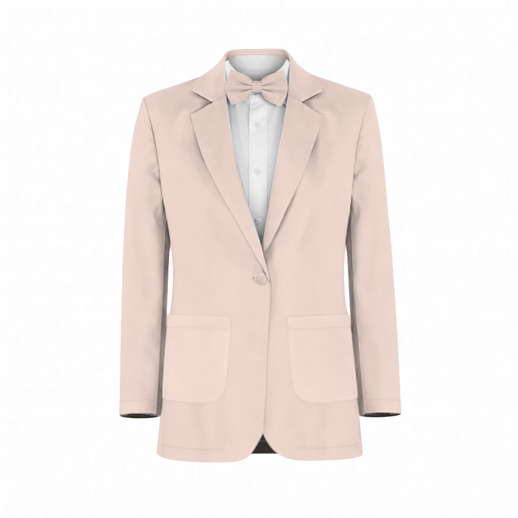 Pearl Pink Charmeuse Suit and Tuxedo – Exact Color Match for Stacees Bridesmaid Dresses - Image 2