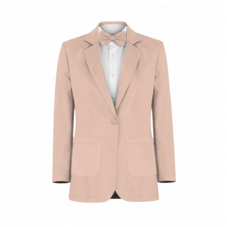 Soft Blush Charmeuse Suit and Tuxedo – Exact Color Match for Stacees Bridesmaid Dresses