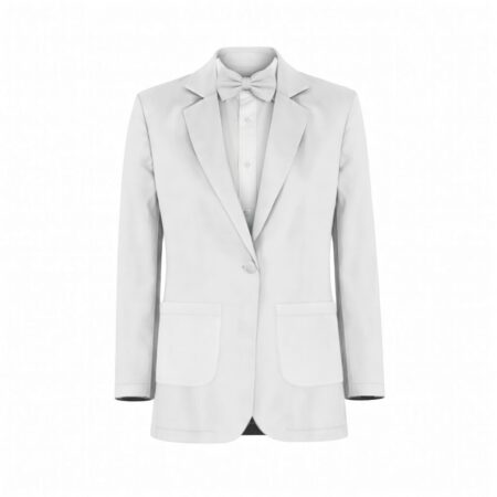 White Charmeuse Suit and Tuxedo – Exact Color Match for Stacees Bridesmaid Dresses