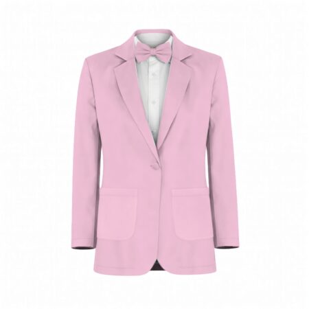 Candy Pink Chiffon Suit and Tuxedo – Exact Color Match for Stacees Bridesmaid Dresses