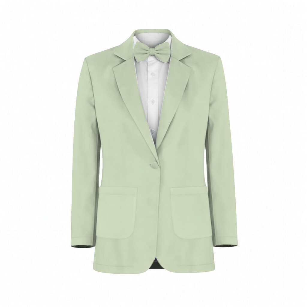 Dusty Sage Chiffon Suit and Tuxedo – Exact Color Match for Stacees Bridesmaid Dresses - Image 2