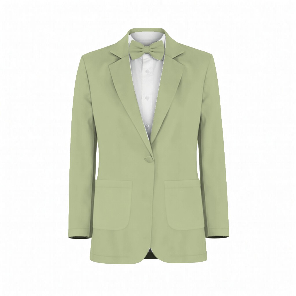 Agave Green Chiffon Fabric Suit and Tuxedo – Exact Color Match for Stacees Bridesmaid Dresses - Image 2