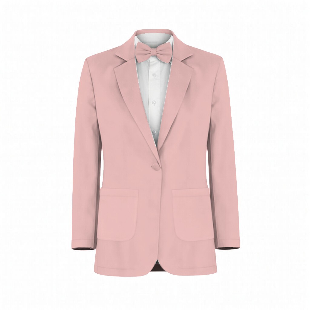 Blush Chiffon Fabric Suit and Tuxedo – Exact Color Match for Stacees Bridesmaid Dresses - Image 2