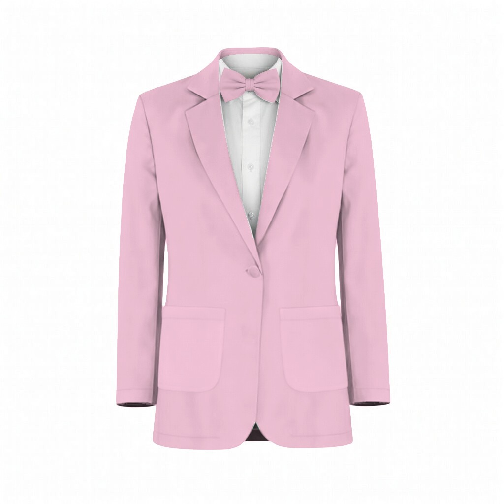 Candy Pink Chiffon Fabric Suit and Tuxedo – Exact Color Match for Stacees Bridesmaid Dresses - Image 2