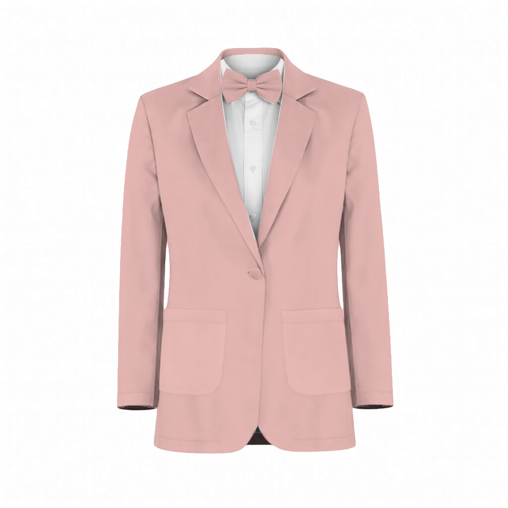 Dusty Pink Chiffon Fabric Suit and Tuxedo – Exact Color Match for Stacees Bridesmaid Dresses - Image 2