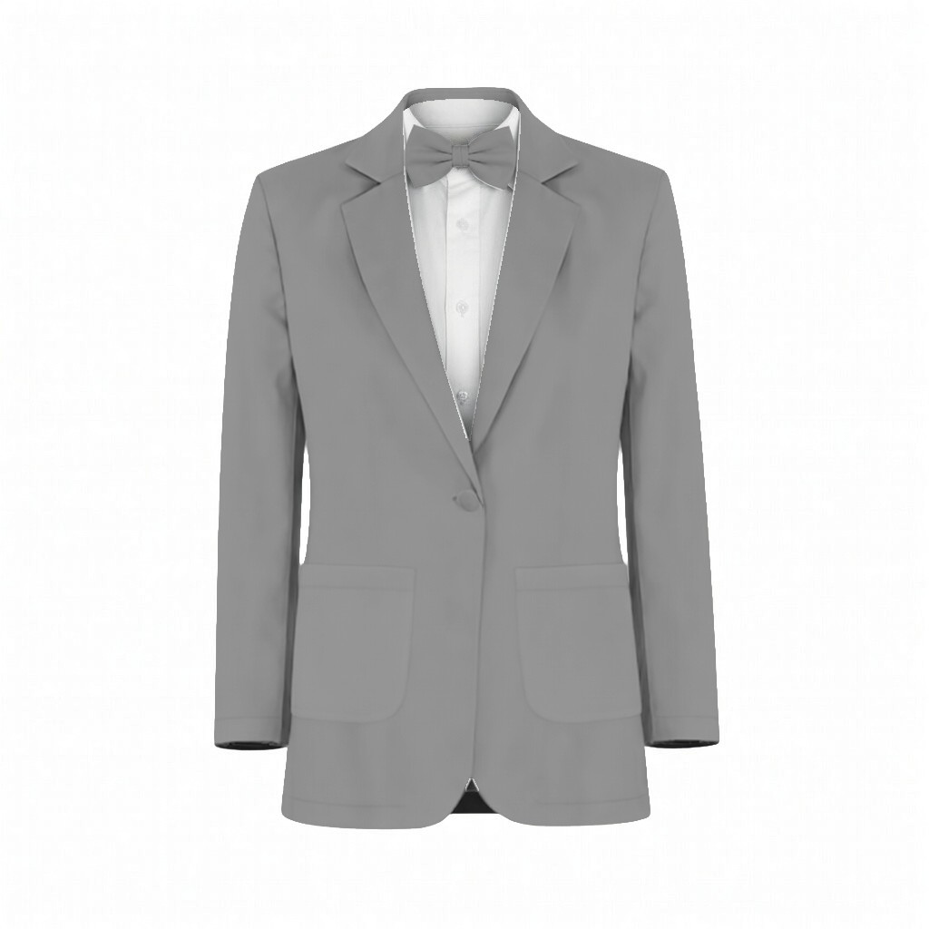 Gray Chiffon Fabric Suit and Tuxedo – Exact Color Match for Stacees Bridesmaid Dresses - Image 2