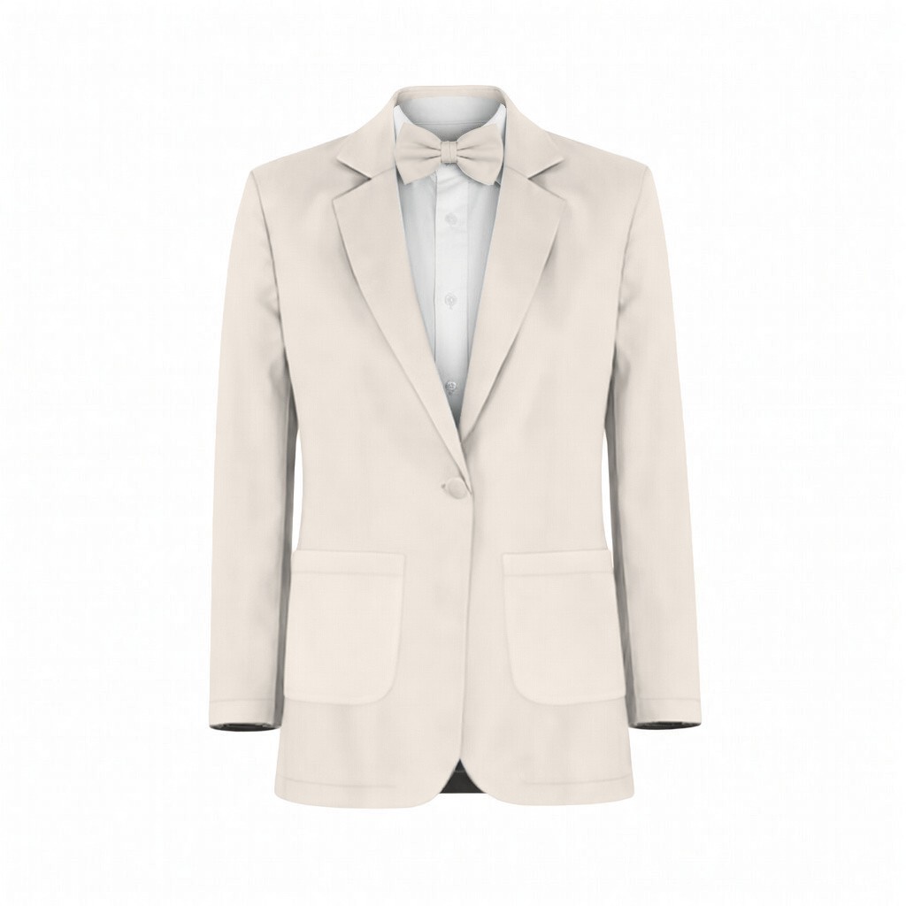 Ivory Chiffon Fabric Suit and Tuxedo – Exact Color Match for Stacees Bridesmaid Dresses - Image 2
