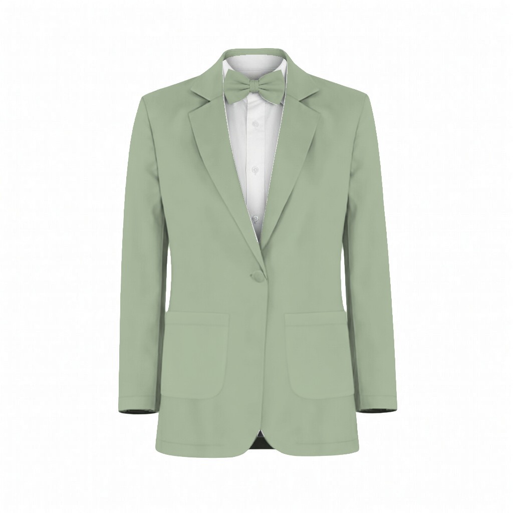 Sage Chiffon Fabric Suit and Tuxedo – Exact Color Match for Stacees Bridesmaid Dresses - Image 2