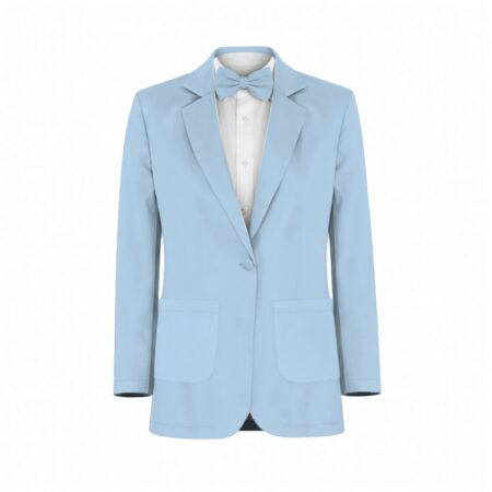 Sky Blue Chiffon Fabric Suit and Tuxedo – Exact Color Match for Stacees Bridesmaid Dresses