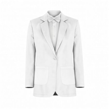 White Chiffon Suit and Tuxedo – Exact Color Match for Stacees Bridesmaid Dresses