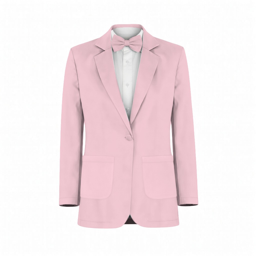 Blushing Pink Satin Suit and Tuxedo – Exact Color Match for Stacees Bridesmaid Dresses - Image 2