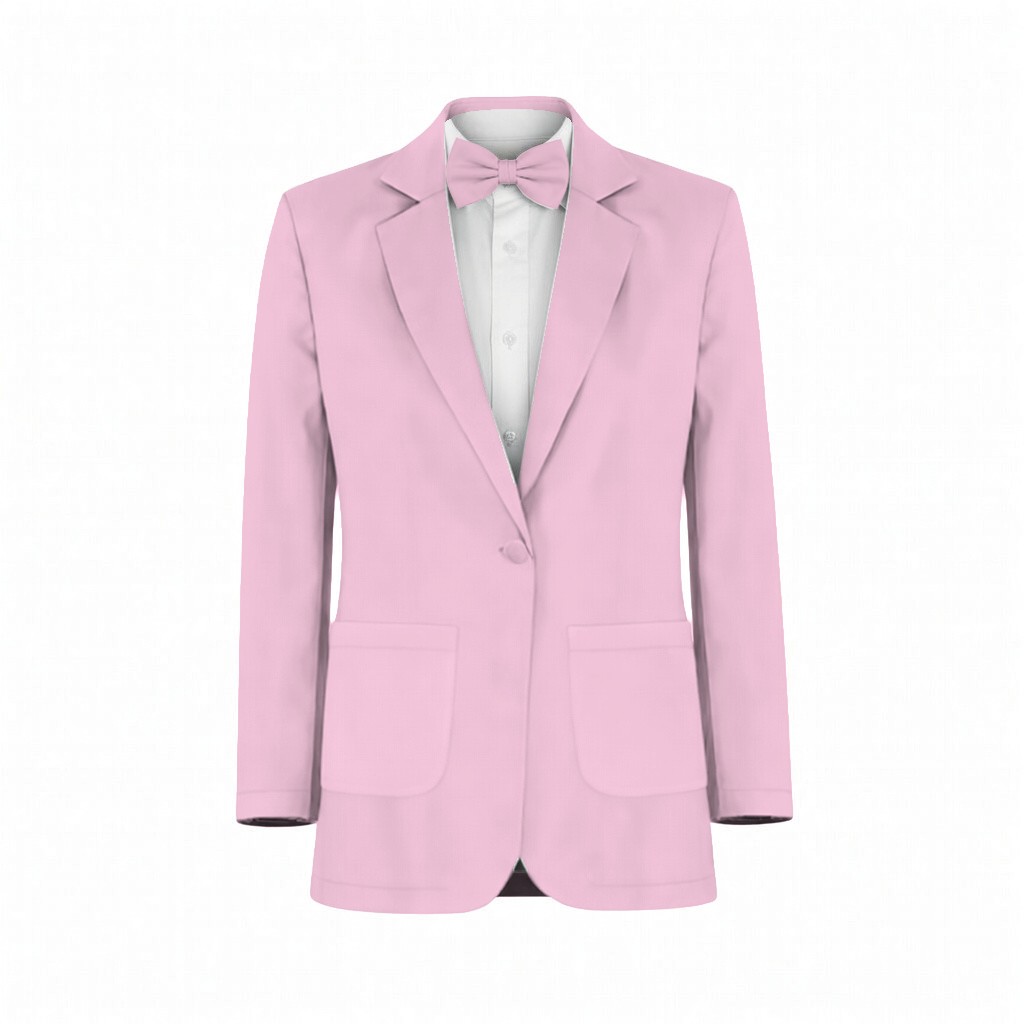 Candy Pink Satin Suit and Tuxedo – Exact Color Match for Stacees Bridesmaid Dresses - Image 2