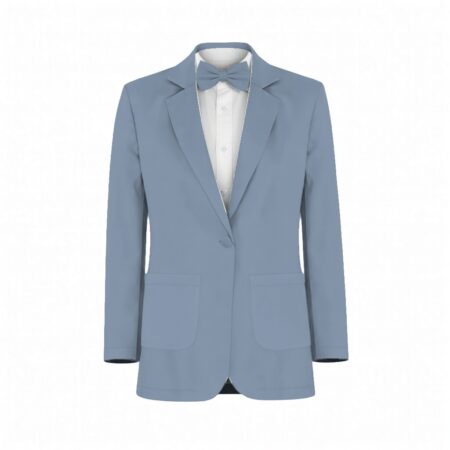 Dusty Blue Satin Suit and Tuxedo – Exact Color Match for Stacees Bridesmaid Dresses