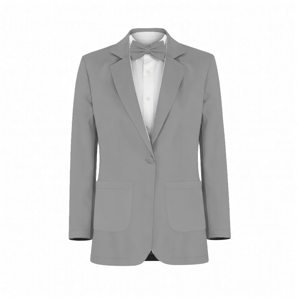 Gray Satin Suit and Tuxedo – Exact Color Match for Stacees Bridesmaid Dresses - Image 2
