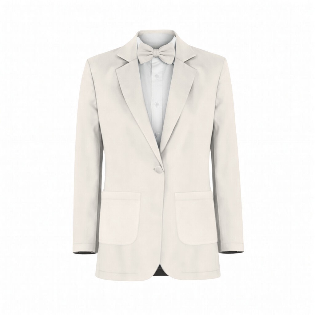 Ivory Satin Suit and Tuxedo – Exact Color Match for Stacees Bridesmaid Dresses - Image 2